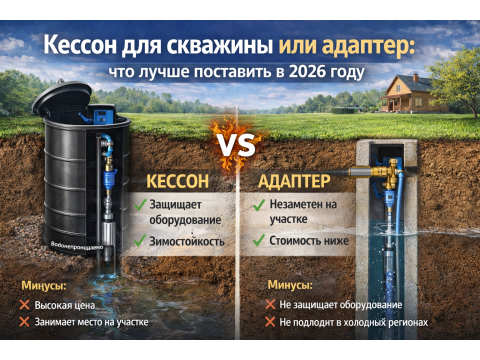 Кессон для скважины или адаптер: что лучше поставить в 2026 году